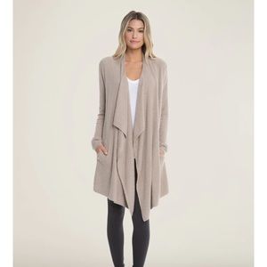 Barefoot Dreams Cozy Chic Lite Cardigan Island Wrap in Taupe